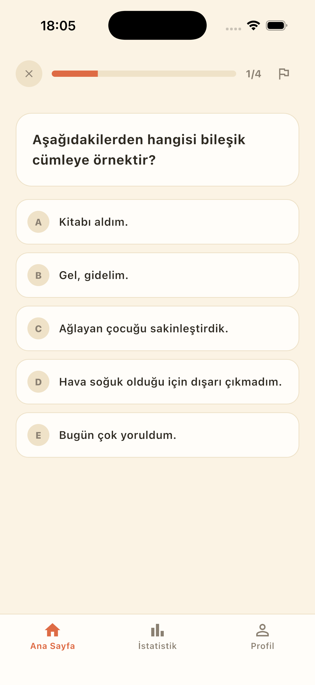 Mikro KPSS soru çözme ekranı